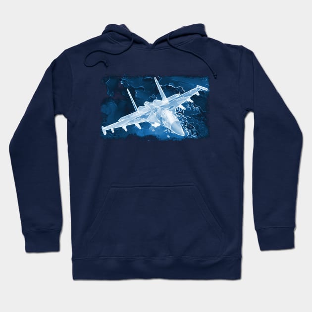 Fighter Jet Xray Hoodie by FasBytes